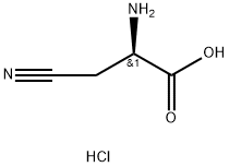 Propanoic acid, 2-amino-3-cyano-, hydrochloride (1:1), (2R)- Struktur