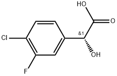 (R)-2-(4-chloro-3-fluorophenyl)-2-hydroxyacetic acid Struktur