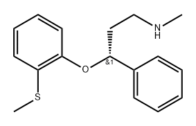 Benzenepropanamine, N-methyl-γ-[2-(methylthio)phenoxy]-, (γR)- Struktur