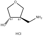 (3R,4S)-rel-4-(Aminomethyl)tetrahydrofuran-3-ol hydrochloride Struktur