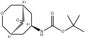 tert-butyl N-[(1R,5S,7s)-rel-9-oxo-3-oxabicyclo[3.3.1]nonan-7-yl]carbamate Struktur