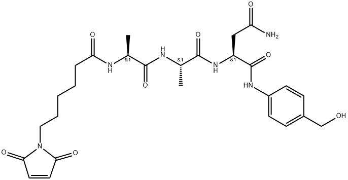 MC-Ala-Ala-Asn-PAB Struktur