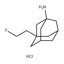 Tricyclo[3.3.1.13,7]decan-1-amine, 3-(2-fluoroethyl)-, hydrochloride (1:1) Struktur