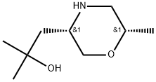 3-Morpholineethanol, α,α,6-trimethyl-, (3R,6R)-rel- Struktur