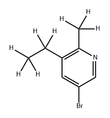 3-Bromo-(6-methyl-5-ethyl-d8)-pyridine Struktur