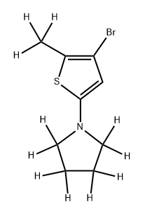 3-Bromo-(2-methyl-5-pyrrolidino-d11)-thiophene Struktur