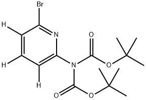 2-Bromo-6-[N-Boc-(pyridine-3,4,5-d3)] Struktur