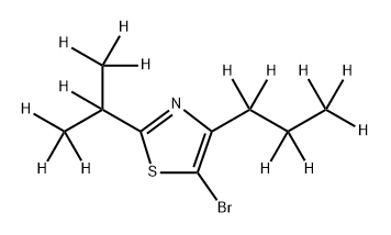 5-Bromo-[4-(n-propyl)-2-(iso-propyl)-d14]-thiazole Struktur