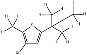 3-Bromo-[2-methyl-5-(tert-butyl)-d12]-thiophene Struktur