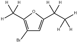 3-Bromo-(2-methyl-5-ethyl-d8)-furan Struktur