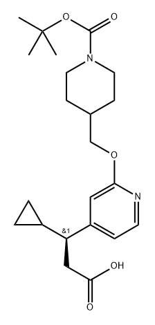 (S)-3-(2-((1-(tert-butoxycarbonyl)piperidin-4-yl)methoxy)pyridin-4-yl)-3-cyclopropylpropanoic acid Struktur