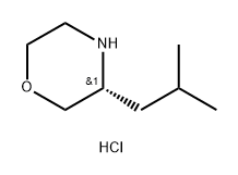 Morpholine, 3-(2-methylpropyl)-, hydrochloride, (3R)- Struktur