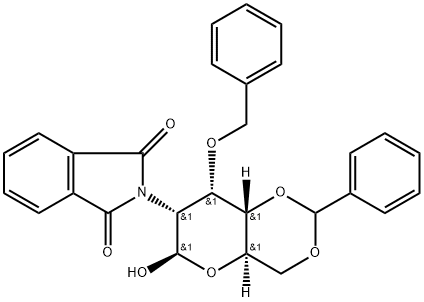 .beta.-D-Allopyranose, 2-deoxy-2-(1,3-dihydro-1,3-dioxo-2H-isoindol-2-yl)-3-O-(phenylmethyl)-4,6-O-(phenylmethylene)- Struktur