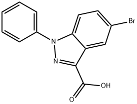 5-bromo-1-phenyl-1H-indazole-3-carboxylic acid Struktur