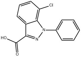 7-chloro-1-phenyl-1H-indazole-3-carboxylic acid Struktur