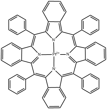 Pt-tetraphenyltetrabenzoporphyrin Struktur