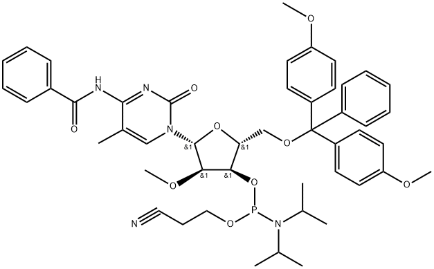 2'-OME-N6-BZ-5-ME-C 亞磷酰胺單體 結(jié)構(gòu)式