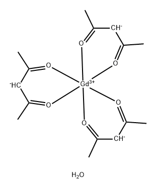 gadolinium(III) acetylacetonate trihydrate Struktur