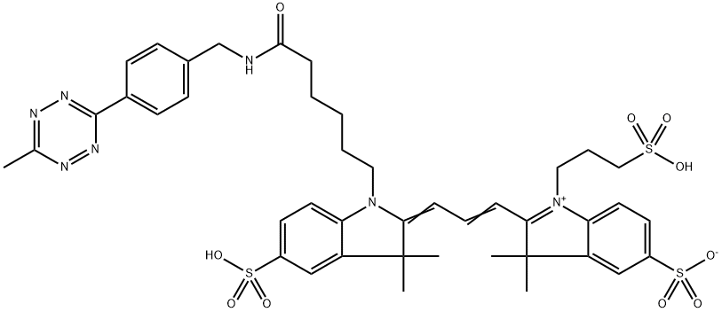 Cy3 Methyltetrazine Struktur