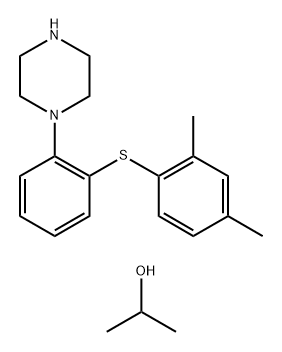 Solvate of 1-{2-[(2,4-dimethylphenyl)thio]phenyl}piperazine hydrobromide with propan-2-ol (1:1:1) Struktur