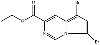 ethyl 5,7-dibromopyrrolo[1,2-c]pyrimidine-3-carboxylate Struktur