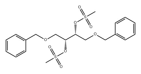 2,3-Butanediol, 1,4-bis(phenylmethoxy)-, 2,3-dimethanesulfonate, (2R,3R)- Struktur