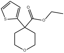 ethyl4-(thiophen-2-yl)tetrahydro-2H-pyran-4-carboxylate Struktur