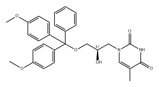 (R)-DMT-glycidol-thymine Struktur