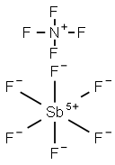 Nitrogen(1+), tetrafluoro-, (T-4)-, (OC-6-11)-hexafluoroantimonate(1-) Struktur