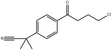 Benzeneacetonitrile, 4-(4-chloro-1-oxobutyl)-α,α-dimethyl- Struktur