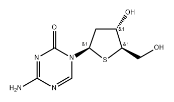 1,3,5-Triazin-2(1H)-one, 4-amino-1-(2-deoxy-4-thio-β-D-erythro-pentofuranosyl)- Struktur