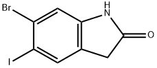 6-bromo-5-iodoindolin-2-one Struktur