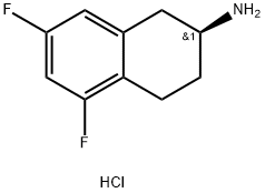 2-Naphthalenamine, 5,7-difluoro-1,2,3,4-tetrahydro-, hydrochloride (1:1), (2S)- Struktur