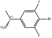 Benzenemethanamine, 4-bromo-3,5-difluoro-α-methyl-, (αR)- Struktur