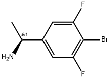 (S)-1-(4-bromo-3,5-difluorophenyl)ethan-1-amine Struktur