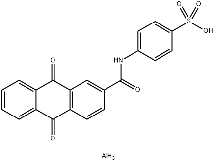 4-[[(9,10-Dihydro-9,10-dioxo-2-anthracenyl)carbonyl]amino] benzenesulfonic acid, aluminum salt(3:1) Struktur