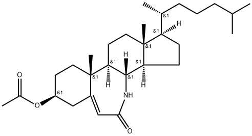 3β-(Acetyloxy)-7a-aza-B-homocholest-5-en-7-one Struktur