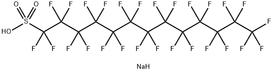 1-Tridecanesulfonic acid, 1,1,2,2,3,3,4,4,5,5,6,6,7,7,8,8,9,9,10,10,11,11,12,12,13,13,13-heptacosafluoro-, sodium salt (1:1) Struktur