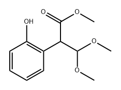 Benzeneacetic acid, α-(dimethoxymethyl)-2-hydroxy-, methyl ester Structure