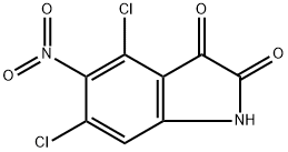 4,6-dichloro-5-nitro-2,3-dihydro-1H-indole-2,3-dione Struktur