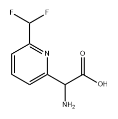 2-amino-2-[6-(difluoromethyl)pyridin-2-yl]acetic acid Struktur