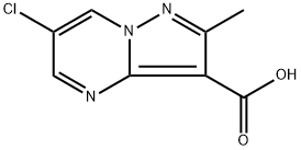 6-chloro-2-methylpyrazolo[1,5-a]pyrimidine-3-carboxylic acid Struktur