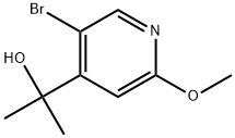 5-Bromo-2-methoxy-α,α-dimethyl-4-pyridinemethanol Struktur