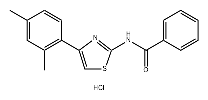 Benzamide, N-[4-(2,4-dimethylphenyl)-2-thiazolyl]-, hydrochloride (1:1) Struktur