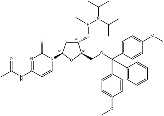 5’-DMTr-dC (Ac)-methylphosphonamidite Struktur