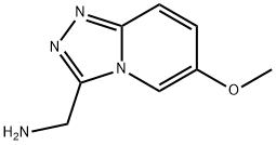 1-{6-methoxy-[1,2,4]triazolo[4,3-a]pyridin-3-yl}methanamine Struktur