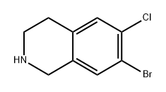 7-bromo-6-chloro-1,2,3,4-tetrahydroisoquinoline Struktur