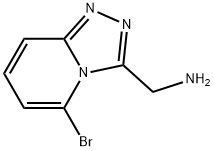 1-{5-bromo-[1,2,4]triazolo[4,3-a]pyridin-3-yl}methanamine Struktur