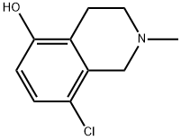 8-chloro-2-methyl-1,2,3,4-tetrahydroisoquinolin-5-ol Struktur