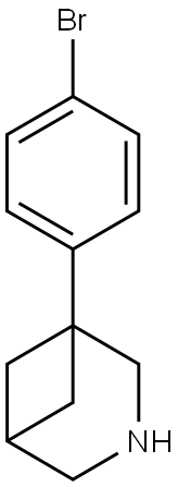 1-(4-bromophenyl)-3-azabicyclo[3.1.1]heptane Struktur